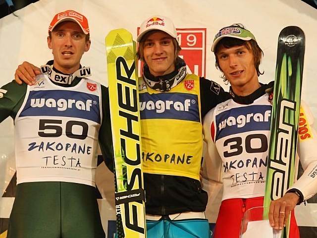 Michael Uhrmann, Gregor Schlierenzauer i Łukasz Rutkowski